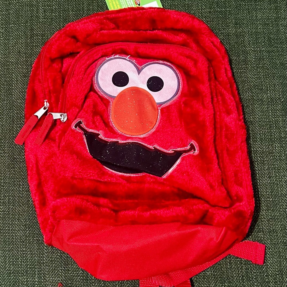 Elmo furry backpack for toddlers or little kids.